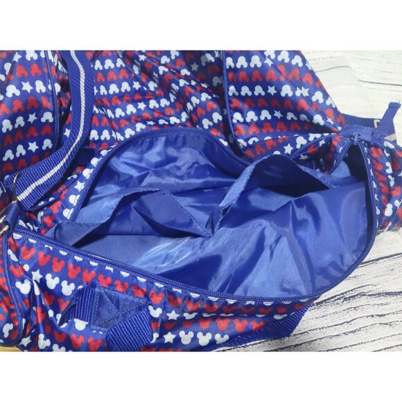 Vintage Disney Mickey Mouse Red, White and Blue Patriotic Duffle Bag NWOT - Picture 7 of 9